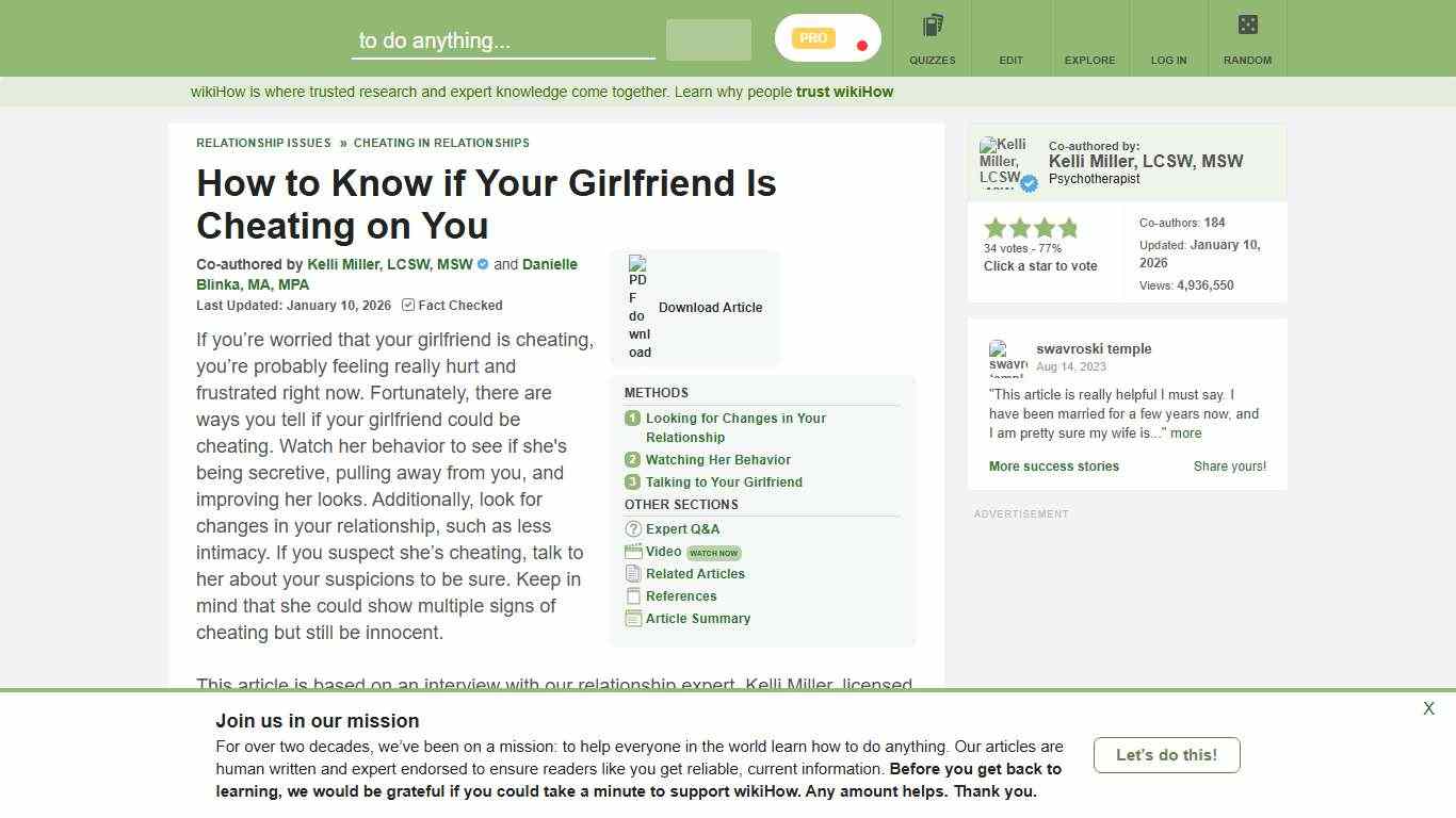 3 Ways to Know if Your Girlfriend Is Cheating on You - wikiHow